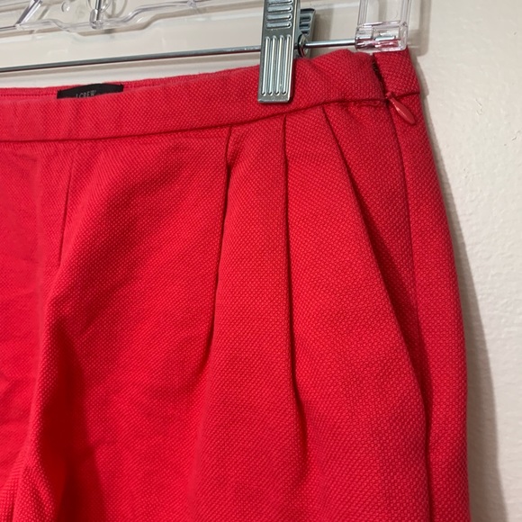 J. Crew Pink Pleated Shorts in Cotton Pique - Picture 4 of 7